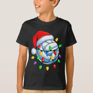 Christmas Volleyball Xmas Santa Srts Hat Mens Wome T-Shirt