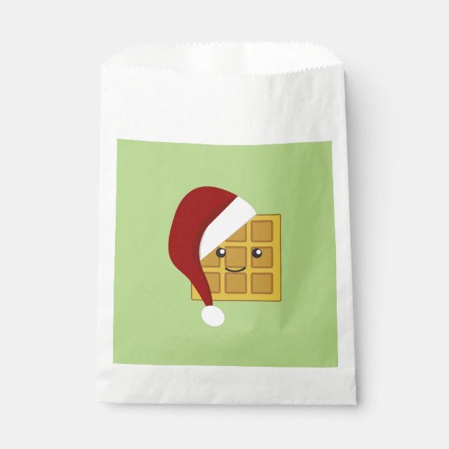 Christmas Waffle Favour Bag (Front)