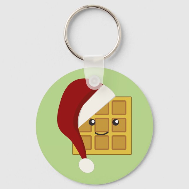 Christmas Waffle Keychain (Front)