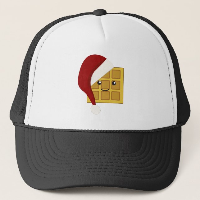 Christmas Waffle Trucker Hat (Front)