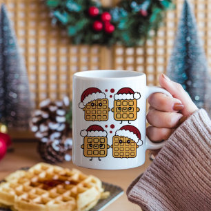 Christmas Waffle wearing Christmas Hat Coffee Mug