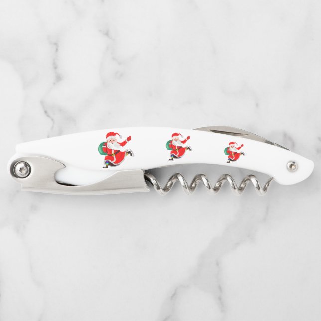 Christmas Waiter's Corkscrew with Santa (Front)