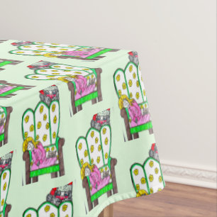 CHRISTMAS WAITING FOR SANTA   TABLECLOTH