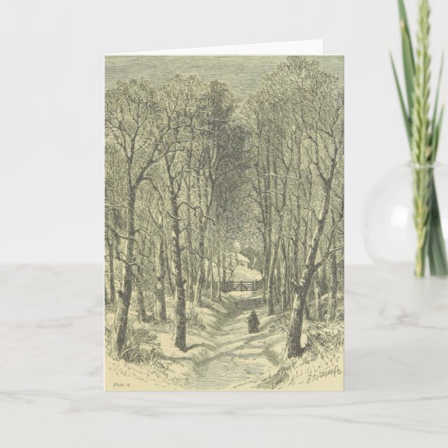 Christmas Walk in the Woods Greeting Card (Front)