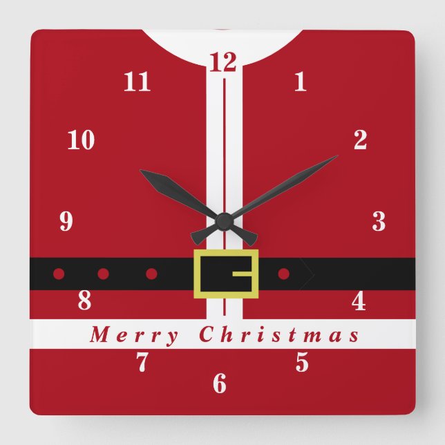 Christmas Wall Clock Santa Claus Gifts (Front)