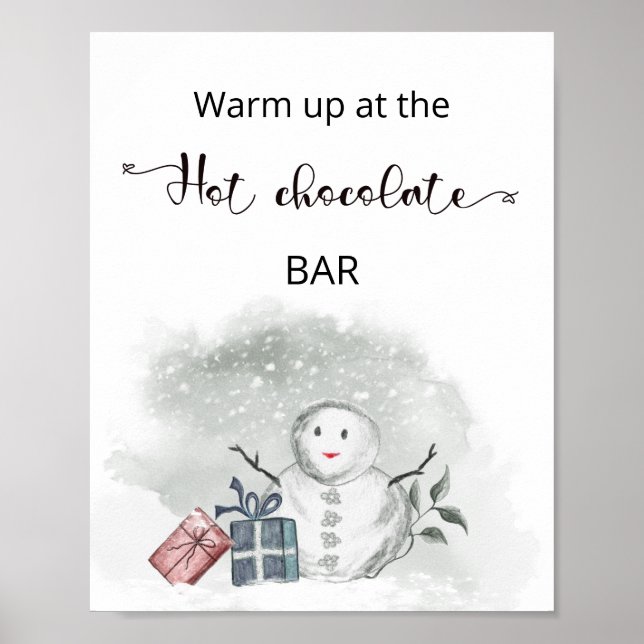 Christmas Warm up at the hot chocolate bar Poster (Front)