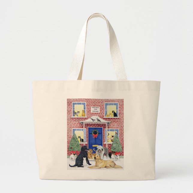 Christmas Warmth Large Tote Bag (Front)