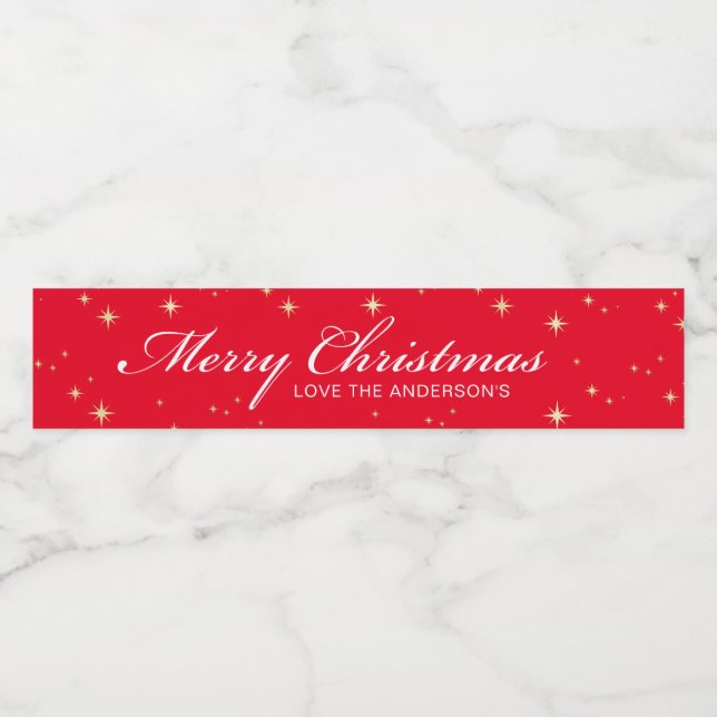 Christmas Water Bottle Label (Single Label)