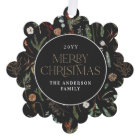 Christmas watercolor botanical floral dark moody