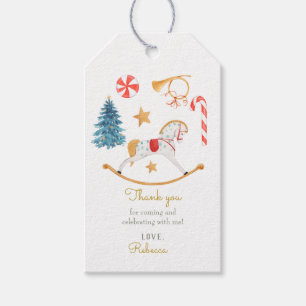 Christmas Watercolor Cute Baby Shower Gift Tags