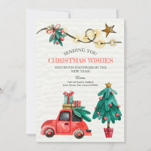 Christmas Watercolor Details Holiday Card