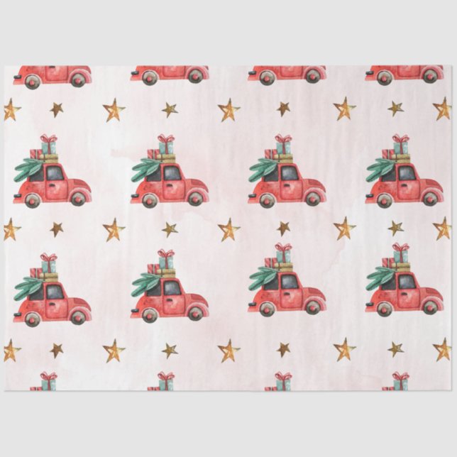 Christmas Watercolor GoldI Design 17 Tissue Paper (Front)