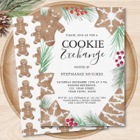 Christmas Watercolor Holiday Cookie Exchange Party