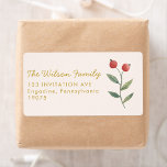 Christmas Watercolor Merry Christmas Adress Label<br><div class="desc">Christmas Coloured Merry Christmas label</div>