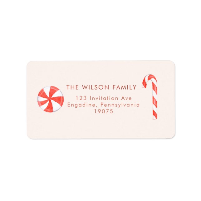 Christmas Watercolor Merry Christmas Adress Label (Front)