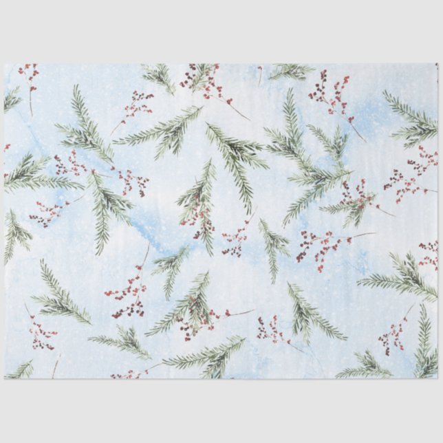 Christmas Watercolor Paper II Design 9 (Front)