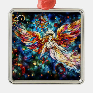 Christmas Watercolor Stained Glass Ornament