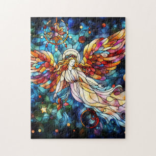 Christmas Watercolor Stained Glass Puzzle