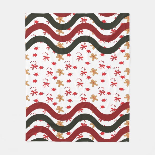 Christmas Waves  Fleece Blanket (Front)