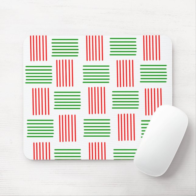 Christmas Weave  Mouse Pad (With Mouse)