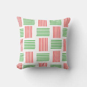 Christmas Weave Throw Pillow