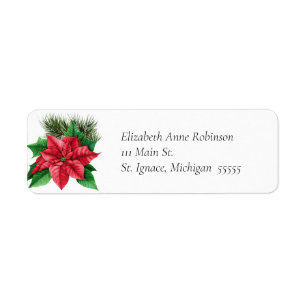 Christmas Wedding Address Label