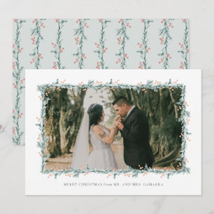 Christmas Wedding Announcement Photo Card