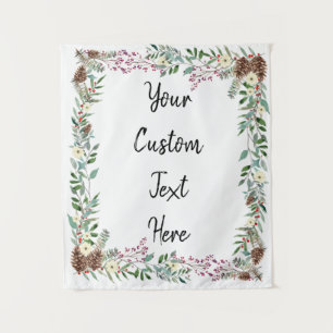Christmas Wedding Backdrop, Reception Photo Booth Tapestry