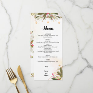 Christmas Wedding Bridal Shower Menu