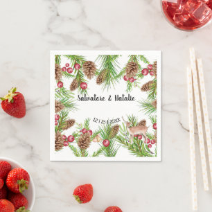 Christmas Wedding Bridal Shower Wedding Reception Napkin