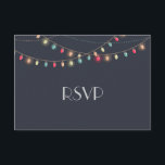 Christmas Wedding Chalkboard RSVP<br><div class="desc">Christmas Wedding Chalkboard RSVP with Christmas Lights</div>