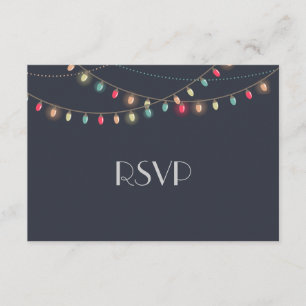 Christmas Wedding Chalkboard RSVP Card