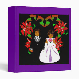 Christmas Wedding Couple Heart Wreath I Binder