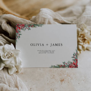 Christmas Wedding Envelope Address Template