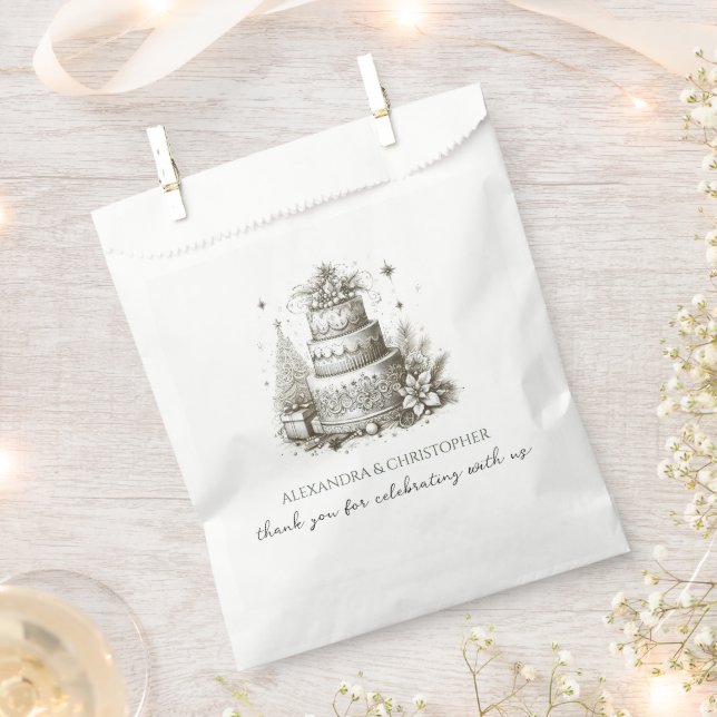 Christmas Wedding Favour Bag (Clipped)