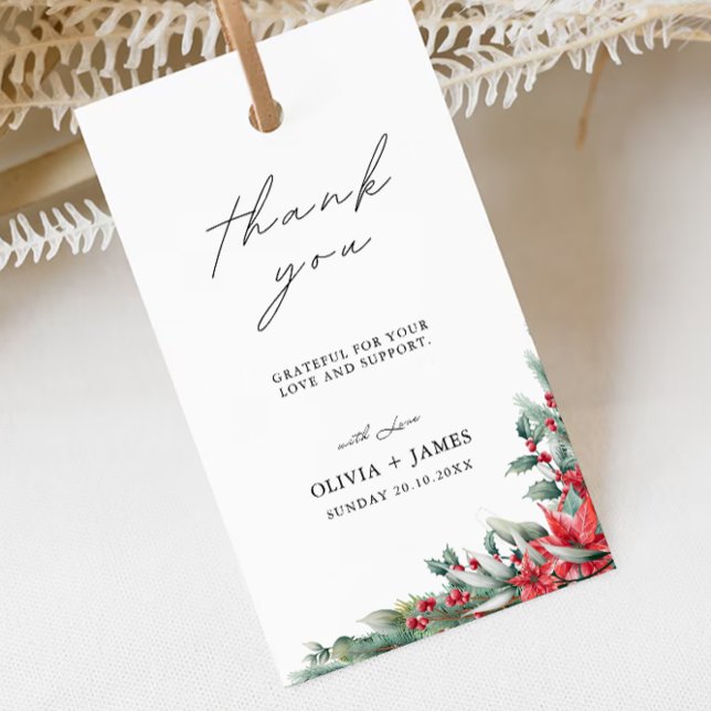 Christmas Wedding Favour Tag Template, (Christmas Wedding Favor Tag Template,)