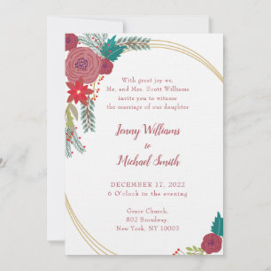 Christmas Wedding Invitation