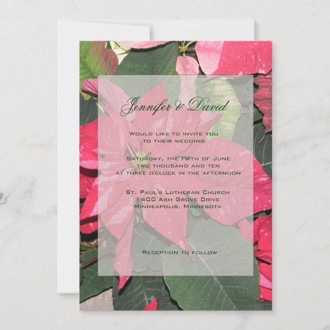 Christmas Wedding Invitation (Front)