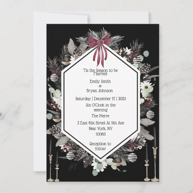 Christmas Wedding Invite (Front)