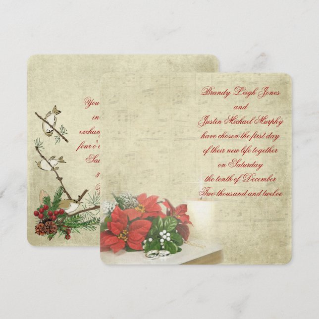 Christmas Wedding Invite (Front/Back)
