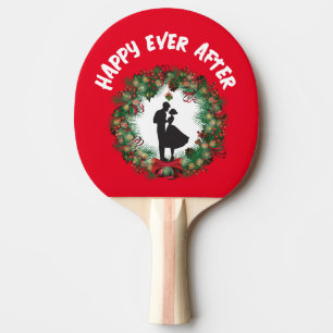 CHRISTMAS WEDDING PING PONG PADDLE