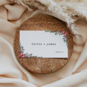 Christmas Wedding Place Cards Template