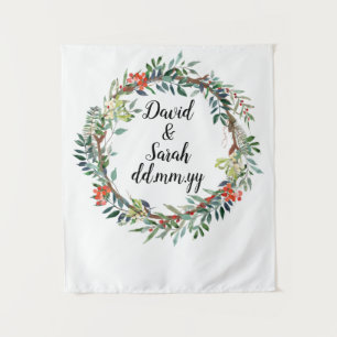 Christmas Wedding Reception Backdrop Photo Booth Tapestry