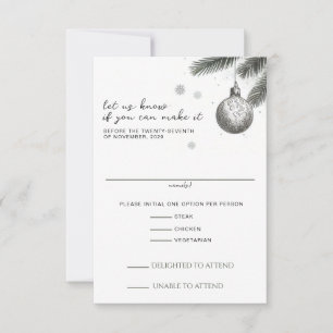 Christmas Wedding RSVP Card