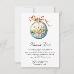 Christmas Wedding Thank You Card