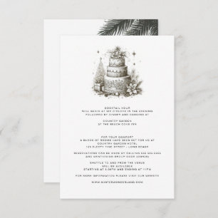 Christmas Wedding with Details Enclosure Card