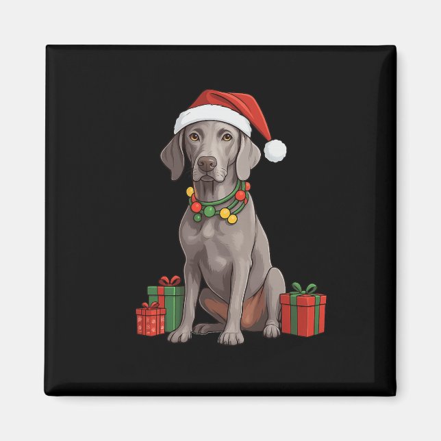 Christmas Weimaraner Dog  Magnet (Front)