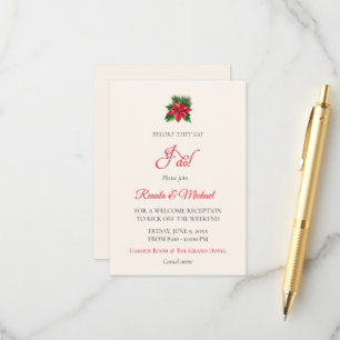 Christmas Welcome Reception Details Card
