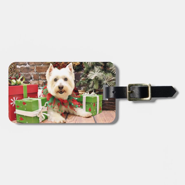 Christmas - West Highland Terrier - Abby Luggage Tag (Front Horizontal)