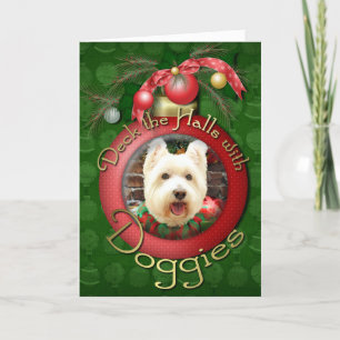 Christmas - Westie - Lucky Holiday Card
